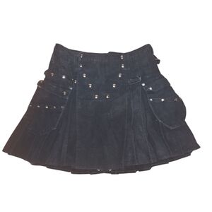 Black Studded Utiliclan Kilt